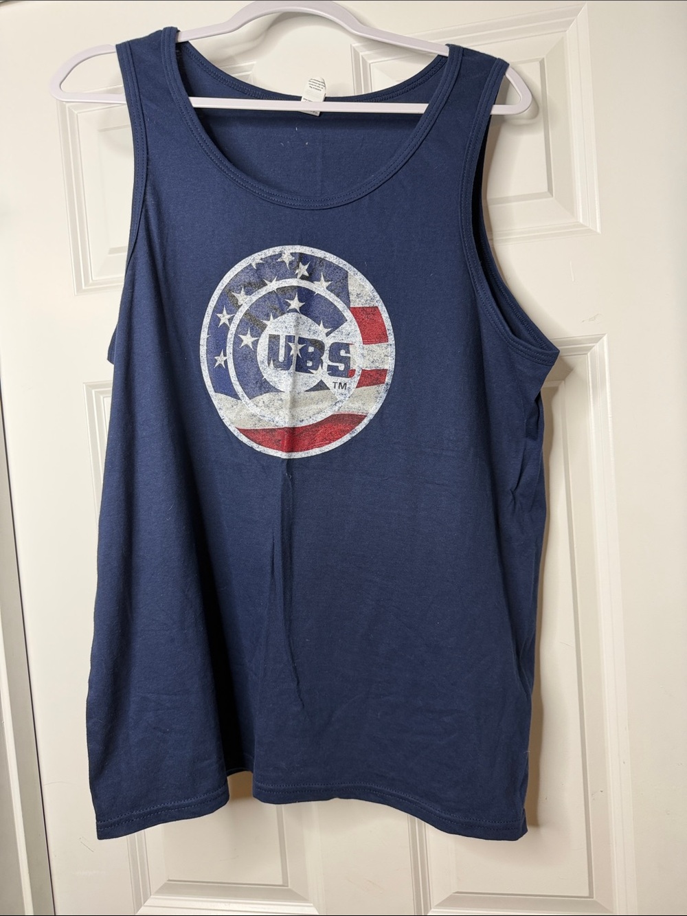 Man’s Chicago Cubs America Navy Logo Tank Top - Budweiser - 100% cotton